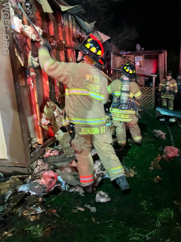 Assist Oxford At Mobile Home Fire West Grove Fire Company