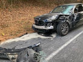 Two vehicle crashes kept the WGFC busy on Wednesday morning - one in London Grove Township and the second in Franklin Township.  This photo is one of two vehicles damaged on Route 896.